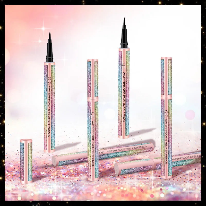 Starry Sky Waterproof Black Liquid Eyeliner Pen - Quick-Drying Eye Makeup for Women