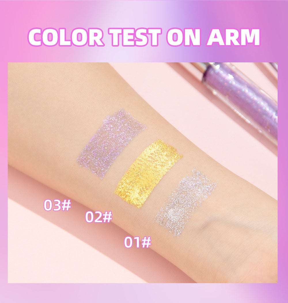 Waterproof Diamond Shine Volume Curl Mascara - Glitter Snow Effect, Smudge-Proof Eye Makeup for All Skin Types Women'S Cosmetics