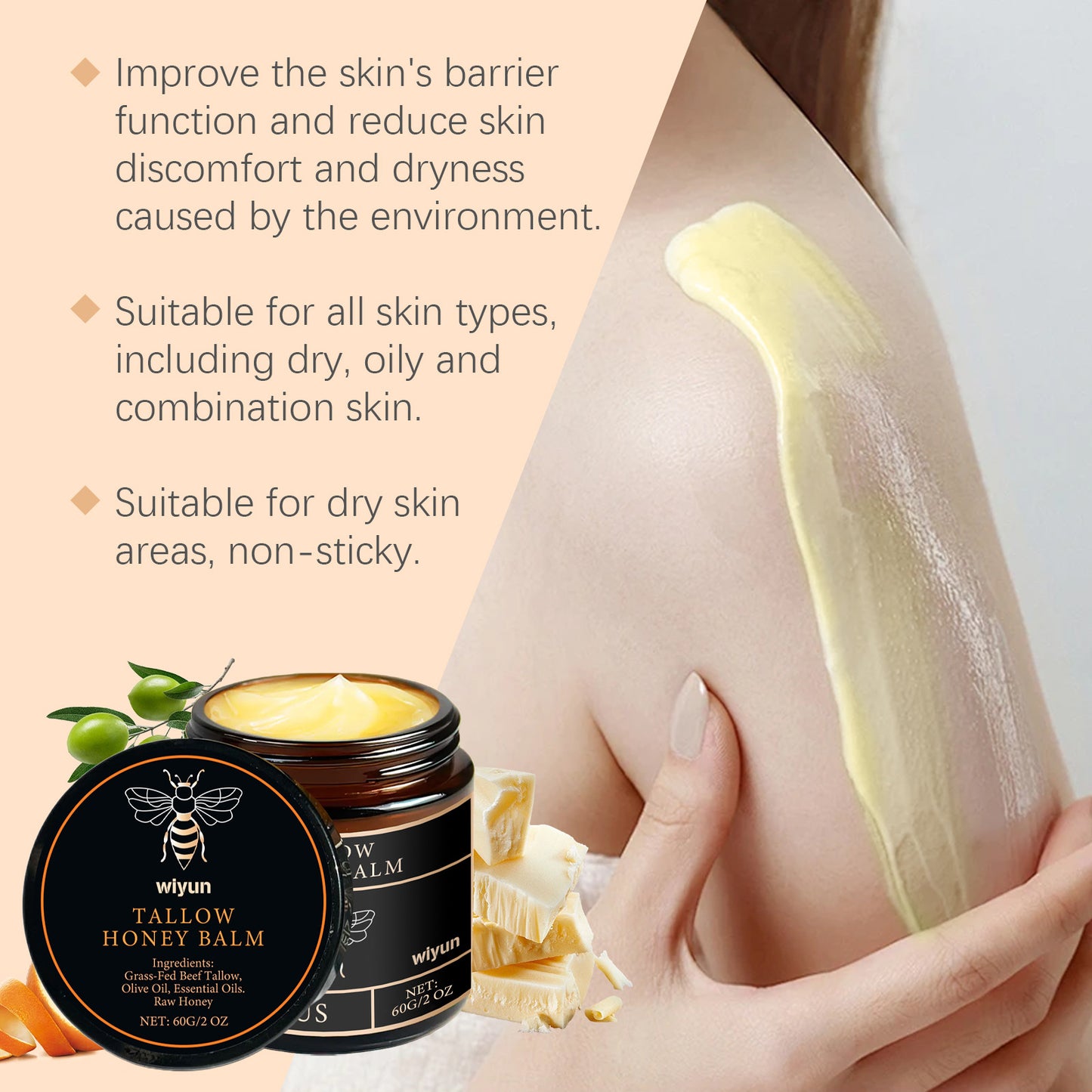 Tallow Cream Remove Dark Spots Melanin Brightening Firming Tightening Repair anti Sagging Dryness Moisturizing Body Lotion