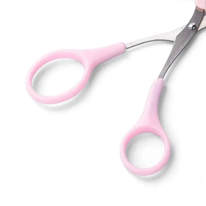 Stainless Steel Eyebrow Trimmer Scissors with Comb - Professional Makeup Tool for Eyebrow Shaping (1/2/3/4 Pieces)