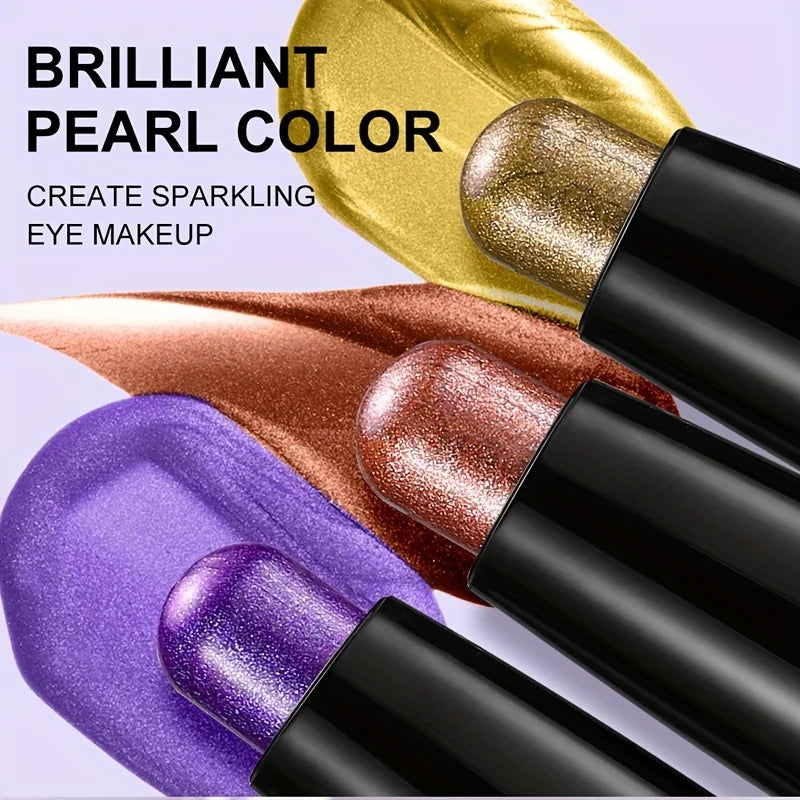Shadow Stick - Magic Color Cream Shimmer Crayon for Eye Brightening and Highlighting, Dual-Function Eyeliner Pen