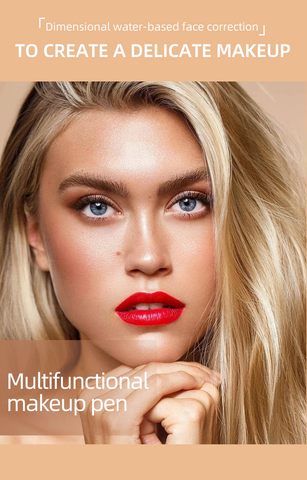 Liquid Contour with Cushion Applicator Highlight Shimmer Natural Soft Moisturizing Cream Liquid Blush for Cheek Cosmetics