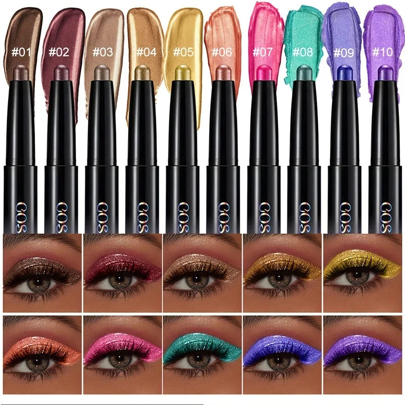 Shadow Stick - Magic Color Cream Shimmer Crayon for Eye Brightening and Highlighting, Dual-Function Eyeliner Pen
